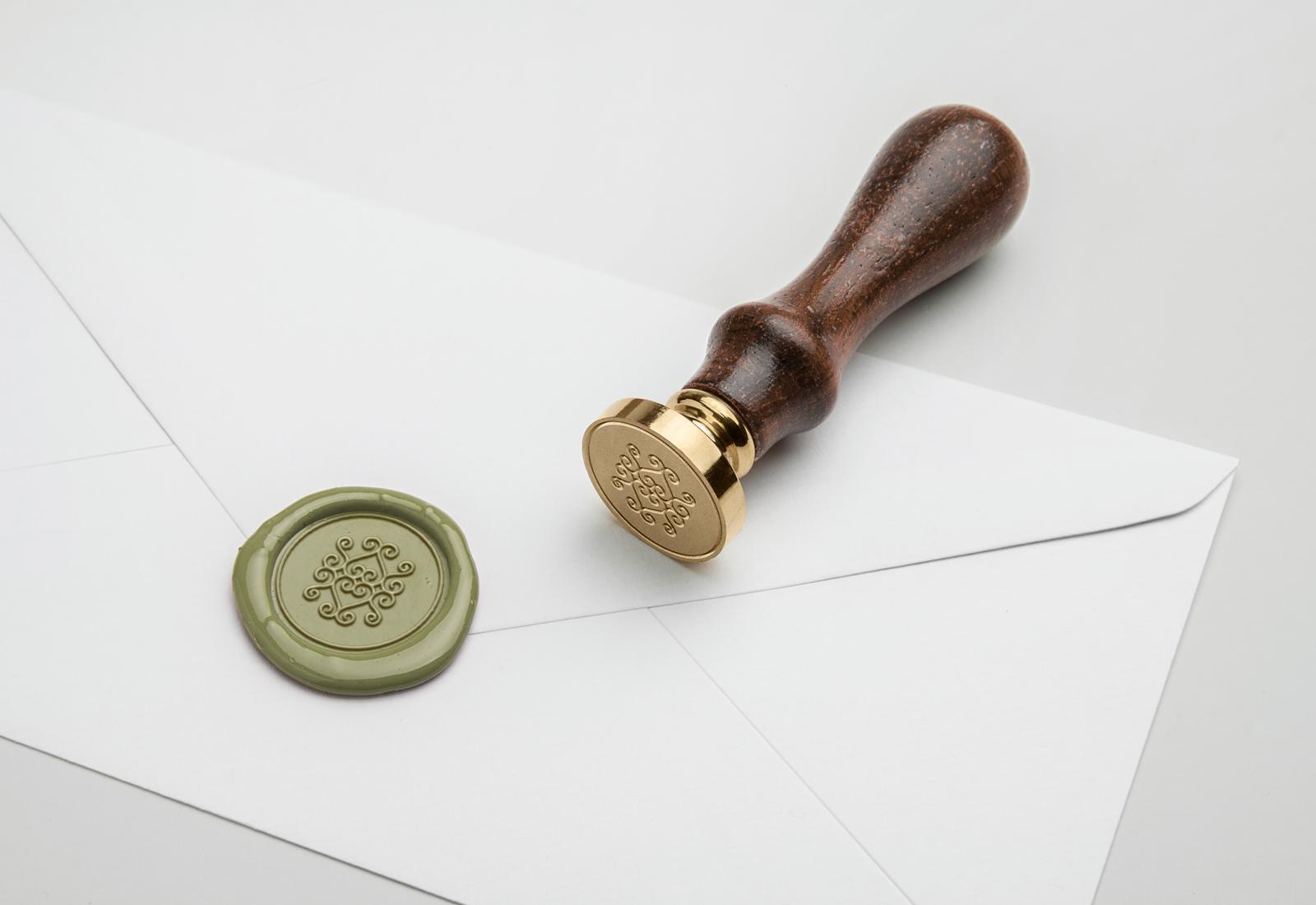 La Jolla wax seal and stamp.
